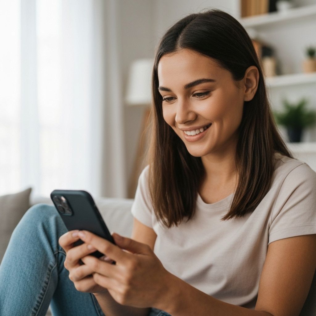 Pessoa feliz verificando economia